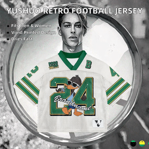 เสื้อยืดฟุตบอลลายกราฟิกสไตล์วินเทจย้อนยุคจากโรงงาน YUSHUO Sports Professional สำหรับผู้ชายและผู้หญิง ผลิตจากโพลีเอสเตอร์ 100% แห้งเร็ว - Product Image 2