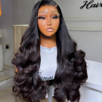 Perruque Lace Front 40 pouces en cheveux humains, 13x6 HD, sans colle, en cheveux naturels bruts, pour revendeurs