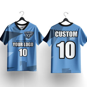 Nueva Llegada, Camisetas de Fútbol Retro Vintage para Adultos, Color Azul Cielo y Blanco, Tallas Grandes Disponibles, Uniforme para Torneo - Product Image 1