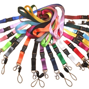 Cheap Eco-Friendly PMS Color Promotional Printed Lanyards Plain Custom Logo Phone Lanyard Neck Strap Nylon Cord Sport Lanyard