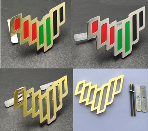 Özel birleşik arap emirlikleri krom araç amblemi 3D çıkartması araba rozeti UAE bayrağı sticker