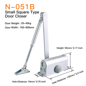 Cierrapuertas Hidráulico Automático Ajustable, Cierre Silencioso con Amortiguador para <span class=keywords><strong>Puertas</strong></span> <span class=keywords><strong>de</strong></span> 25-45 kg - Product Image 2