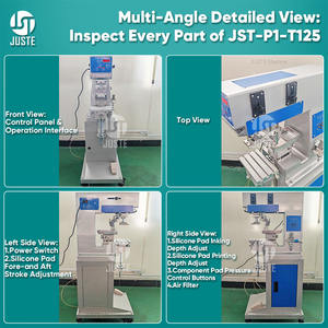 Imprimante tampographique à plateau d'encre ouvert, une couleur, pour sandales, cosmétiques, verre, avec plaque en acier et <span class=keywords><strong>tampon</strong></span> en silicone - Product Image 6