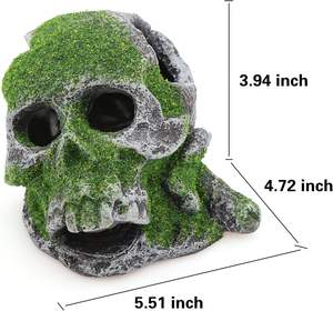 Harsen beeldje <span class=keywords><strong>aquarium</strong></span> landschap schedel rots vis schuilplaats grotten voor goudvis betta tank decoratie zoetwater zeeaquaria - Product Image 4