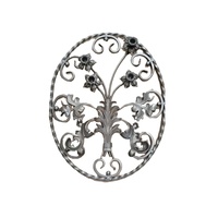 Accesorios Florales de Hierro Forjado, Flores Decorativas de Hierro para Cercas y Portones, Piezas Florales Combinadas con Motivos de Vid en Stock.