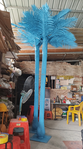 Cây dừa màu hồng và xanh nhân tạo Cây Dừa màu lớn trong nhà ngoài trời nhà cảnh quan trang trí cây xanh cây giả cây cảnh - Product Image 6