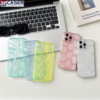 Coque de téléphone souple antichoc en TPU couleur unie haute clarté avec motif football 3D pour iPhone 17 16 15 14 13 12 11