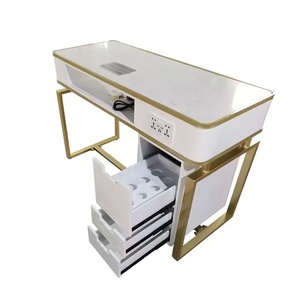 Beauty Manufacturer Modern Manicure Table Manicure and Pedicure Tables with Stone Countertops and Custom Drawers - Product Image 3