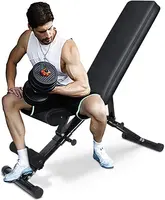 Wellshow Sport Home Gym panca per pesi pieghevole regolabile resistente per allenamento completo