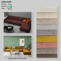 Tissu d'ameublement pour canapé en polyester 100% de style uni, robuste et durable, fabriqué sur commande, de luxe, en gros en Chine