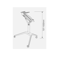 Jambe de bureau debout de bureau réglable en hauteur pneumatique d'ascenseur d'air d'école jambes de Table en métal réglables en hauteur
