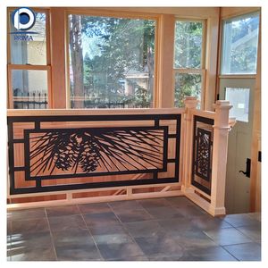 Nhà máy trực tiếp kính hệ thống lan can thuận lợi nhất wrought sắt ban công lan can thép phía trước lan can thiết kế - Product Image 3