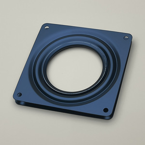 Plaque pivotante carrée de 4 pouces en acier laminé à froid, base rotative à 360 degrés, plateau tournant pour bibliothèque, utilisation intérieure, design moderne - Product Image 1