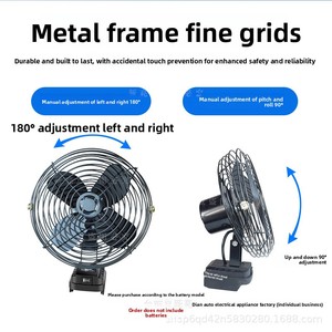 <span class=keywords><strong>Ventilateur</strong></span> électrique à batterie lithium avec 3 vitesses et plus de 12 heures d'autonomie pour le camping en plein air, les stands et les chantiers de construction - Product Image 2
