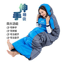 Stock per adulti campeggio <span class=keywords><strong>sacco</strong></span> a <span class=keywords><strong>pelo</strong></span> ispessito inverno caldo primavera estate interconnettibile busta allungabile stile esterno tenda - Product Image 4