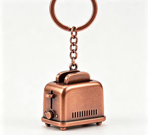 Copper Color Metal <b>Toasters</b> Key Chain Vintage Style Keyring Gift Accessory - Product Image 5
