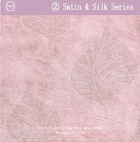 Tissu satiné en acétate mat froissé élégant, imprimé veine de feuille vintage, textile doux pour abaya musulmane, vêtements et décoration intérieure