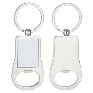 Porte-clés ouvre-bouteille en métal personnalisé avec impression par sublimation - Porte-clés promotionnel avec logo gravé au laser - Product Image 4