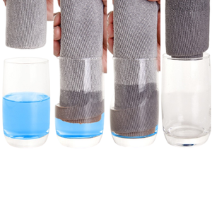 Serviette <span class=keywords><strong>de</strong></span> nettoyage d'hôpital en microfibre sans bordure Seaby, écologique, séchage rapide, absorbante, 16''x16'', usage polyvalent - Product Image 4