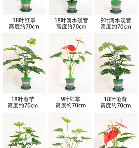 北欧风格人造迷你盆栽室内/室外家居装饰人造绿植落地式盆景塑料盆栽 - Product Image 5