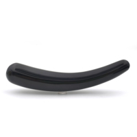 Outil de massage en obsidienne noire polie, baguette incurvée pour spa professionnel et soins personnels, vente en gros