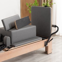 Alat Pilates Reformer Kayu Beech Multifungsi, Papan Reformer Pilates untuk Studio dan Rumah