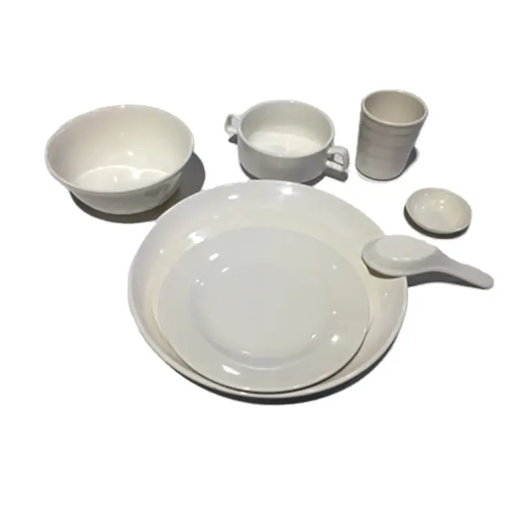 Restaurant Bowls and Plates Melamine Plates Dinnerware Sets Small Flat Ceramic Plate