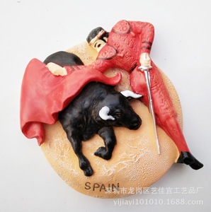 Yijia World Tourism Pegatinas conmemorativas para refrigerador, Tauromaquia española, ESPAÑA Pegatinas magnéticas <span class=keywords><strong>de</strong></span> resina tridimensionales, - Product Image 4
