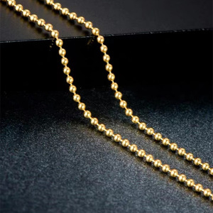 Collar de Cadena con Cuentas de Oro Real Puro de 18K AU750 de Moda de Lujo Lerca, Collar de Bolas Moderno para Mujer como Regalo - Product Image 2