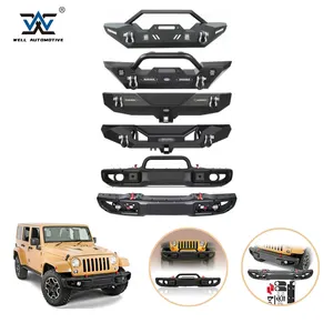 Nhà Máy Bán 10th Kỷ Niệm Xe Bumper Nhôm Bảo Vệ Phía Trước Bumper Cho Jeep Wrangler Jk 2007-2017 JL