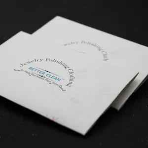 Durable Gold Silver Jewelry Polishing Cloth Wholesale Paper Envelope Packed Delicate Suede Fabric Anti-oxidation Cleaner