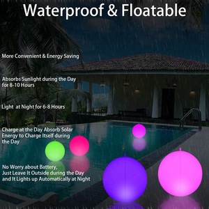 Inflatable LED Glowing Ball 40cm Water Toy With Remote Control Pool Light - Product Image 4