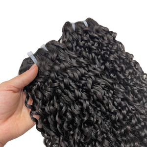Extensions de cheveux vietnamiens 100% naturels, double trame, qualité supérieure, haut de gamme, pour boucles Pixie, effet peau, ondulations naturelles, traitement vapeur pour boucles - Product Image 1
