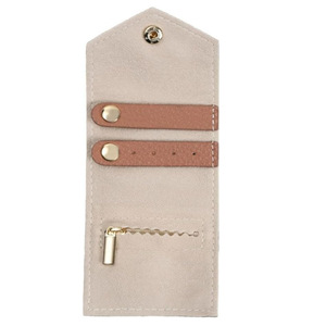 Soft and portable multi-functional jewelry <b>roll</b> <b>bag</b> made of Japanese and Korean style PU leather, suitable for storing - Product Image 5