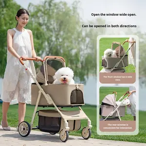 डबल लेयर स्टोरेज के साथ दो लेयर स्टोरेज मल्टीफंक्शनल चार व्हील पालतू जानवर के लिए उपयुक्त - Product Image 2