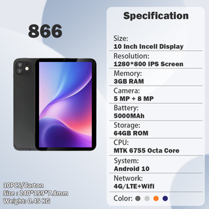 Nueva Tablet Android 10 <span class=keywords><strong>de</strong></span> 10 Pulgadas, Octa Core, 3GB RAM, 64GB ROM, Pantalla 1280x800, para Negocios y Entretenimiento - Product Image 2