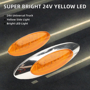 BEBA Nuevas Luces LED Ovaladas Amarillas Superbrillantes de 24 V para Camiones, Luces de Posición Laterales para Remolques, Camiones, ATV, Grúas, Todoterreno - Product Image 2