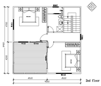 Maison modulaire de luxe pour les vacances, maison préfabriquée/maison en bois