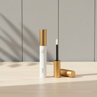 Tube de gloss à lèvres en aluminium blanc avec logo personnalisé, emballage cosmétique vide haute brillance, tube compressible en aluminium