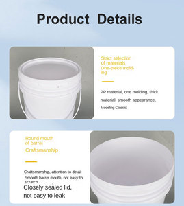 Nhà Máy Cung Cấp Tùy Chỉnh Biểu Tượng Màu Sắc 5-25 Gallon Nhựa Xô Với Xử Lý Và Nắp Bền Cũng Kín PP Nhựa Xô - Product Image 3