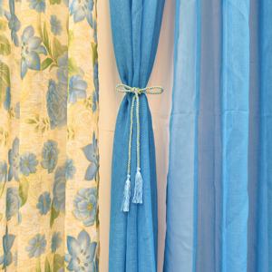 En Stock, Venta al por Mayor, Juego de 6 Cortinas Florales de 54x84 Pulgadas, Cortinas <span class=keywords><strong>para</strong></span> Ventana con Paneles Transparentes y Lazos, Cortinas Rideaux De Maison - Product Image 5