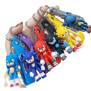 Xinxing Anime suave PVC <span class=keywords><strong>llavero</strong></span> Anime personaje <span class=keywords><strong>llavero</strong></span> lindo dibujos animados 3D figura goma erizo <span class=keywords><strong>Sonic</strong></span> <span class=keywords><strong>llavero</strong></span> - Product Image 1