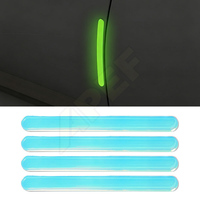 Autocollants de protection réfléchissants lumineux pour pare-chocs et bords de portières de voiture, colorés, bleu néon, vert fluorescent, autocollants d'avertissement anti-collision