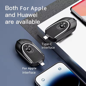 Nouveau Design Mini Banque d'Alimentation Portable et Fine de 1200 mAh <span class=keywords><strong>2</strong></span> en 1 avec Chargeur Sans Fil et Porte-Clés pour Téléphone Mobile Type-C - Product Image 6
