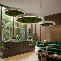 Luminaire suspendu LED en mousse artificielle de design biophilique, réduction acoustique du bruit, lampe ronde suspendue pour hall d'hôtel, restaurant