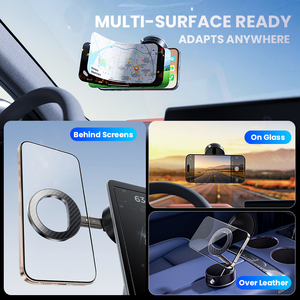 N54 schermo a parete di vetro per auto porta telefono a mani libere doppio lato magnetico vuoto supporto per telefono per tutti i telefoni - Product Image 6