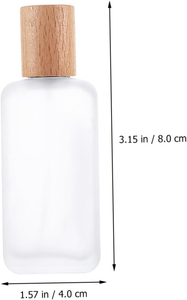 New Designer 50ml Cylindrical Wood Covered Glass Perfume <b>Spray</b> Bottle Carton Packaging 100pcs MOQ Screen Printed Screw Cap Skin - Product Image 2