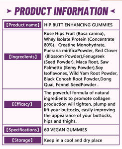 OEM/ODM <span class=keywords><strong>Big</strong></span> Butt Enhancement Gummies Maca Gummies para la ampliación de glúteos y caderas BBL gummies - Product Image 6