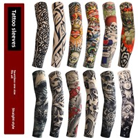 Manchons de protection pour tatouages, motif floral, unisexe, en nylon et cachemire, pour l'été, le cyclisme en extérieur, la conduite, protection solaire, combo