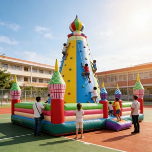 <span class=keywords><strong>Château</strong></span> gonflable confortable pour jouer en extérieur avec un coin d'escalade fermé pour les jeunes enfants à explorer - Product Image 2